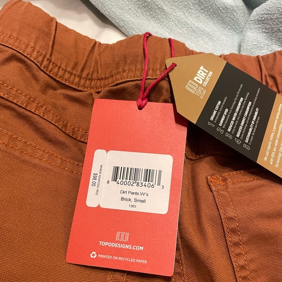 Topp Designs Dirt Pants - Brick NWT size Small - Picture 5 of 5
